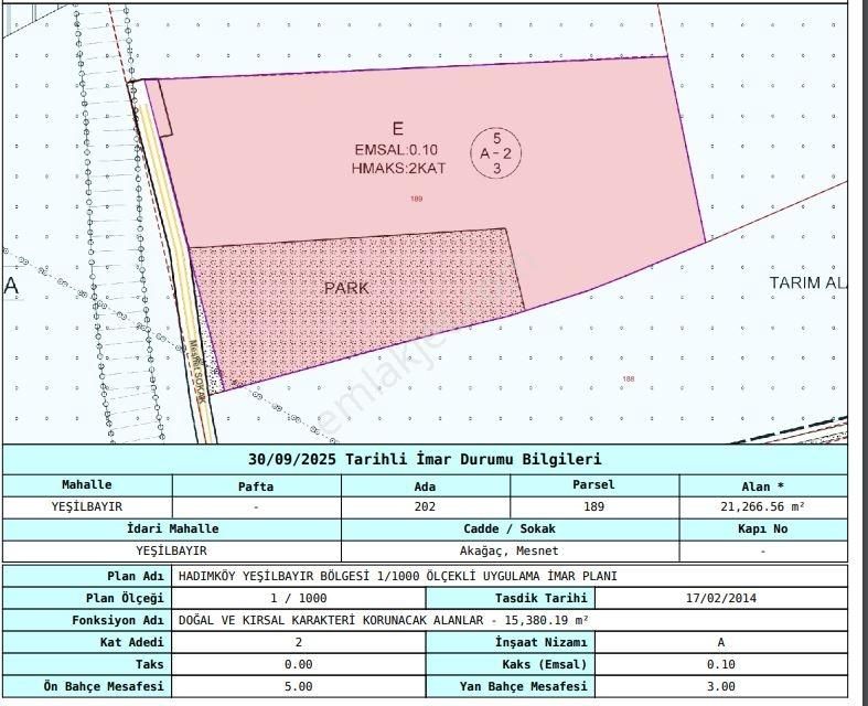 Yeşilbayırda 1.330 M² İmarlı Yatırımlık Arsa - Görsel 8