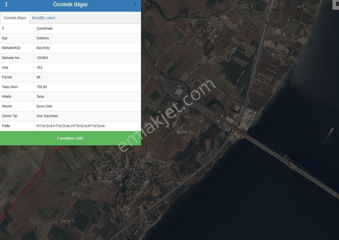 Çanakkale Gelibolu Satırlık Tarla - Görsel 5