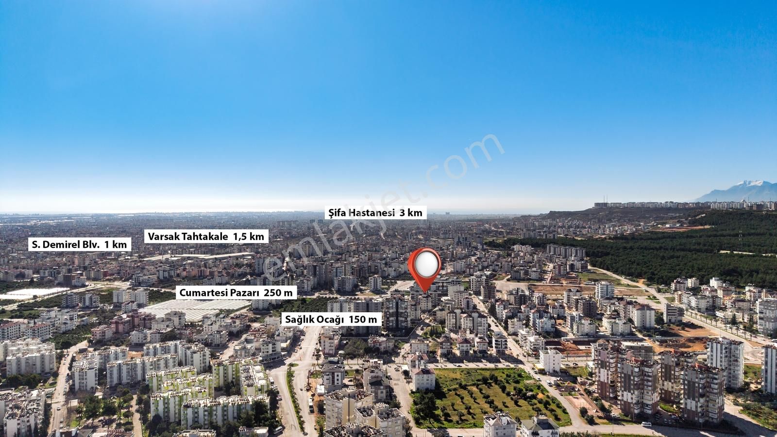 Antalya Kepez Varsak Aydogmuş Mah Havuzlu 2+1 Site Satılık Daire - Görsel 14
