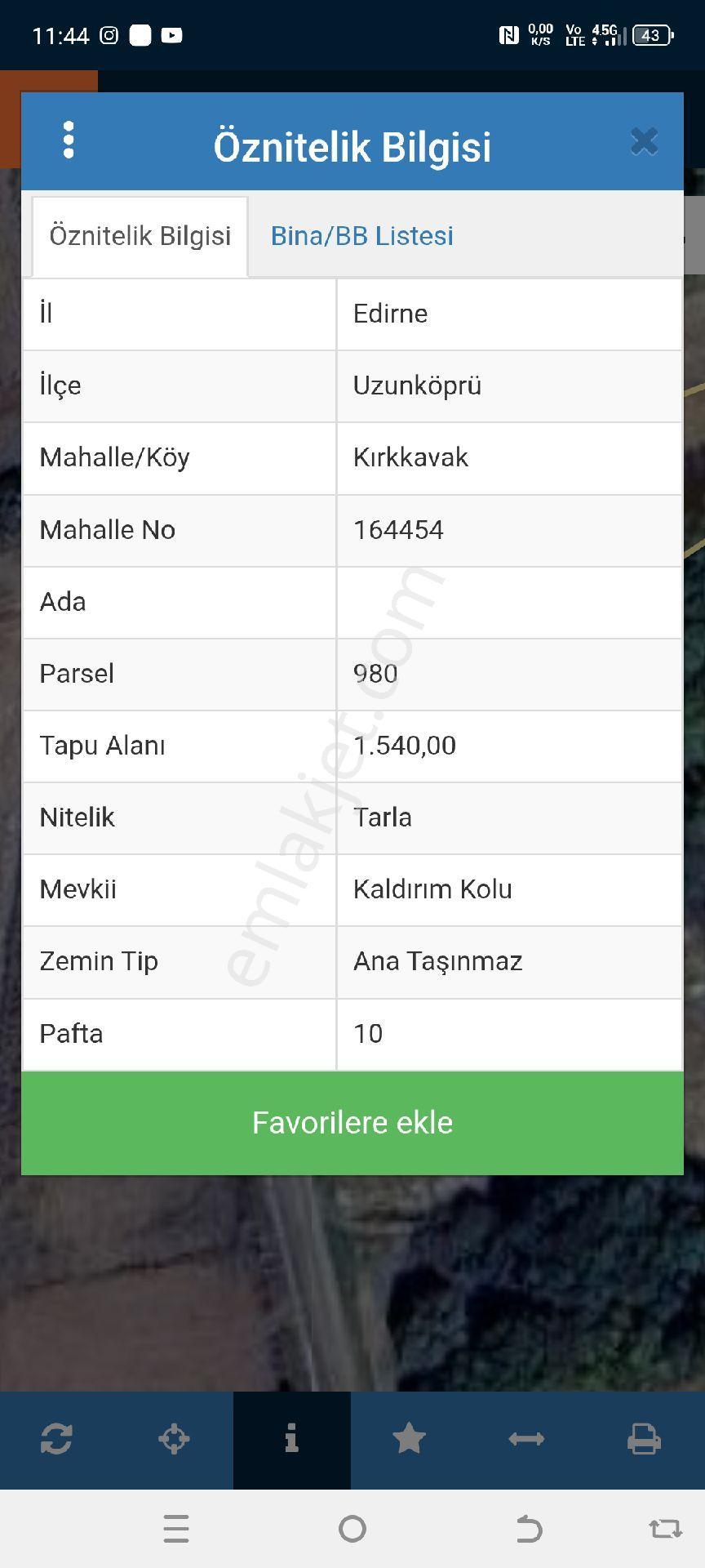 My Ekipdenedirne Uzunköprü Kırkkavakdaasfalt Cepheli Arazi - Görsel 3