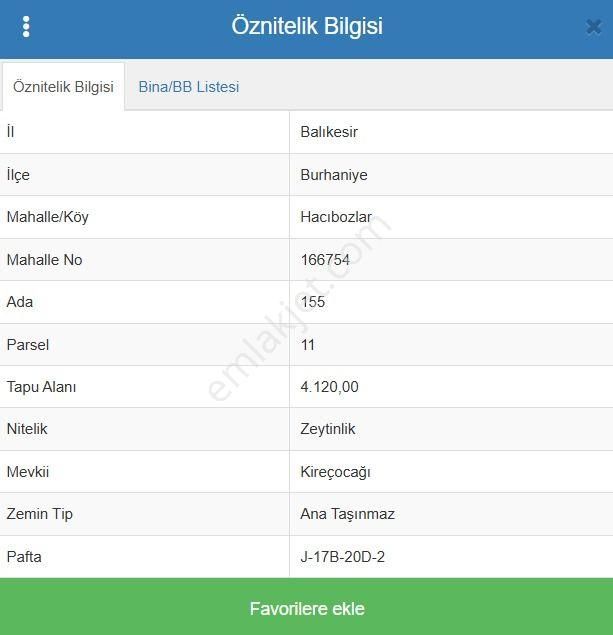 Golden Globy, Burhaniye Hacıbozlar'da Satılık 4.120 M2 Zeytinlik - Görsel 2