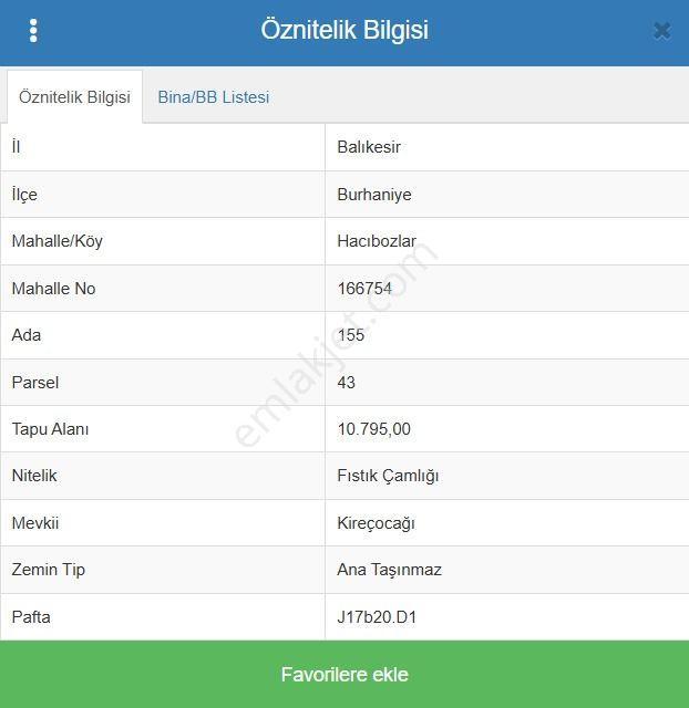 Golden Globy, Burhaniye Hacıbozlar'da Satılık 11 Dönüm Fıstık Çamlığı - Görsel 2