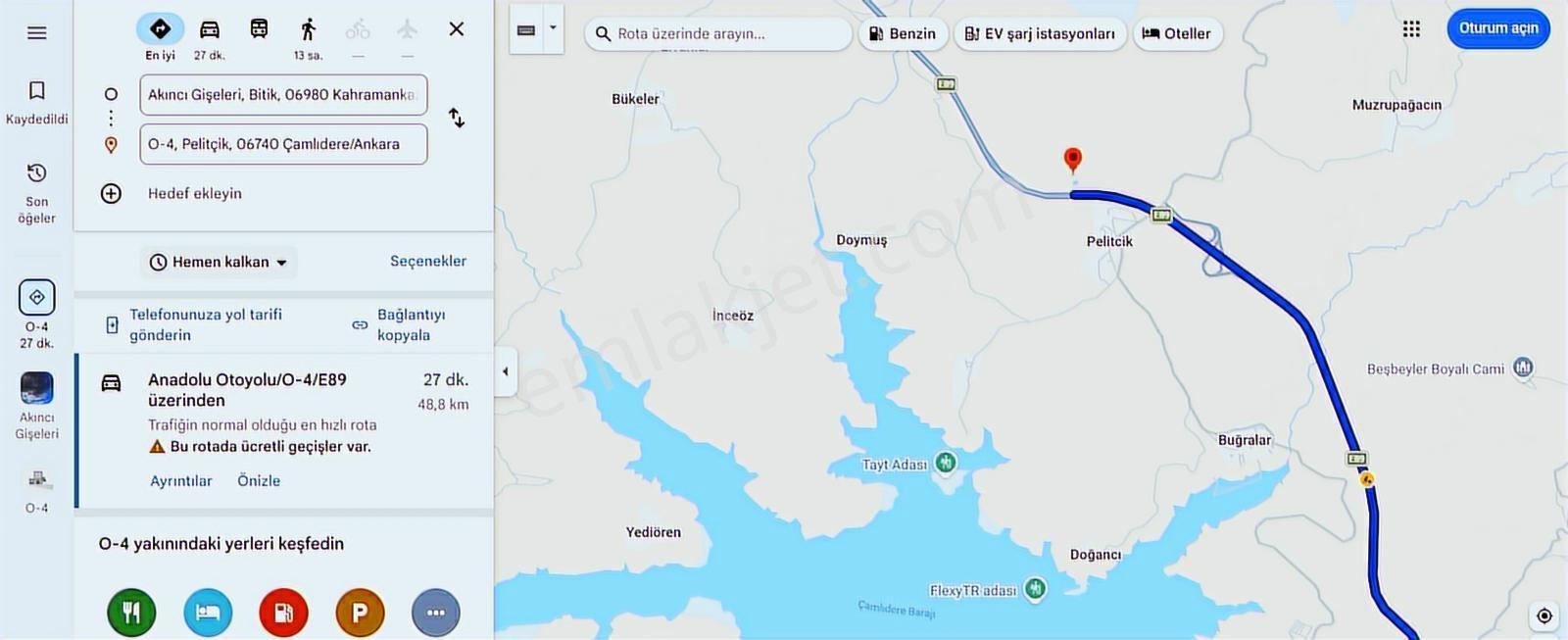 Çamlıdere Pelitçik 7 Dönüm Tek Tapu Satılık Arsa Baraj Manzaralı - Görsel 8