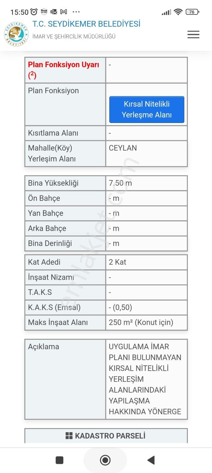 Acill Acill Acill Muğla Seydikemer Sahil Ceylan Mah... 1500 M2 Arazi - Görsel 8
