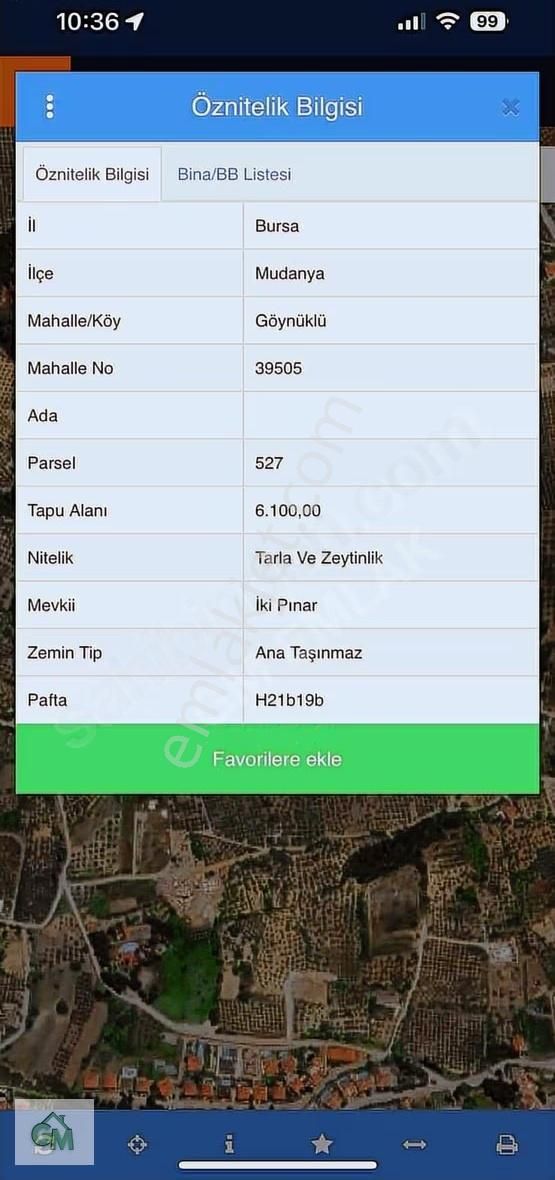 Mudanya Göynüklü De Satılık 3050m2 Arazi - Görsel 2
