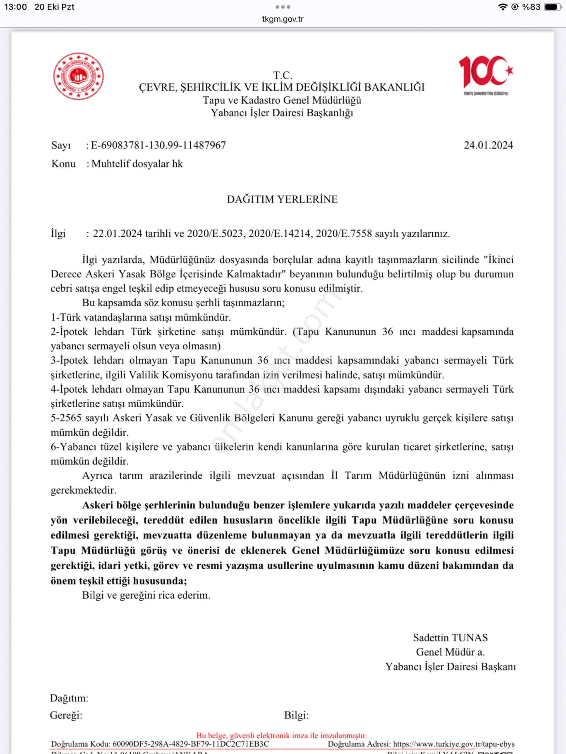 Milli Savunma Bakanlığı Tarafından Kamulaştırılması Planlanan Hisseli Tapu Arazisi - Görsel 8