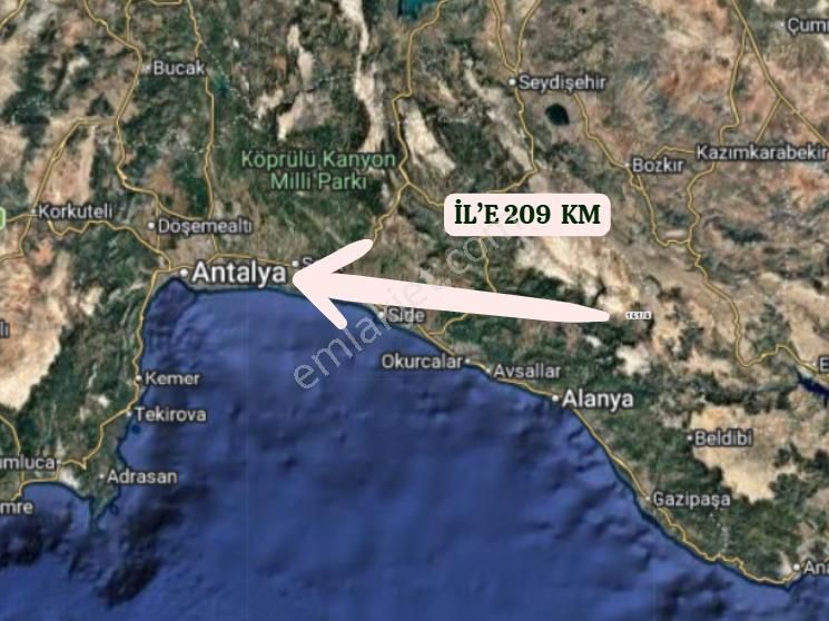 Antalya Gündoğmuş Bedan Köyünde 339 M² Tarla Satılıktır - Görsel 7