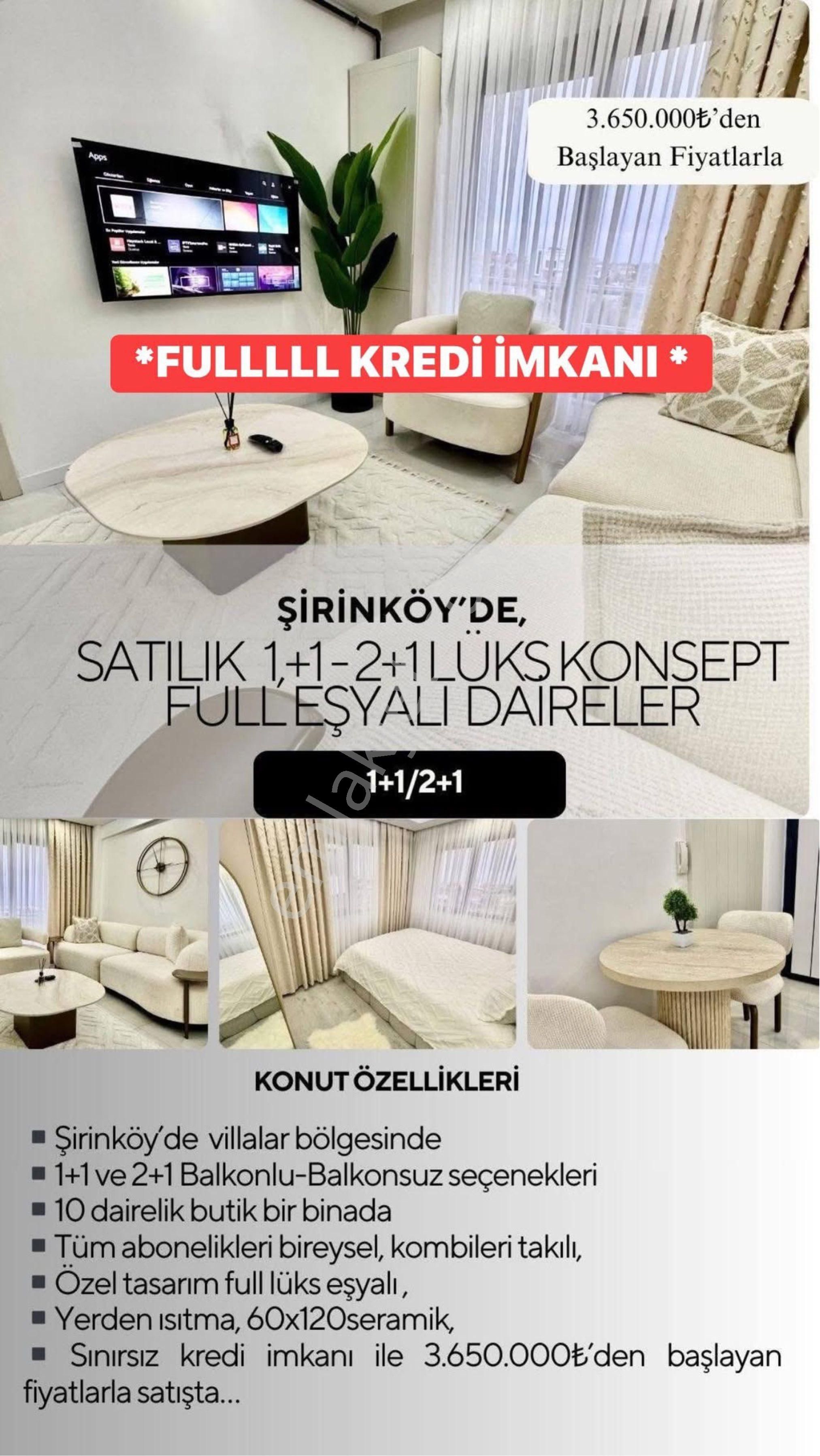 Şirinköy’de Tamamı Kredili Araç Takasına Açık 1+1 Daireler