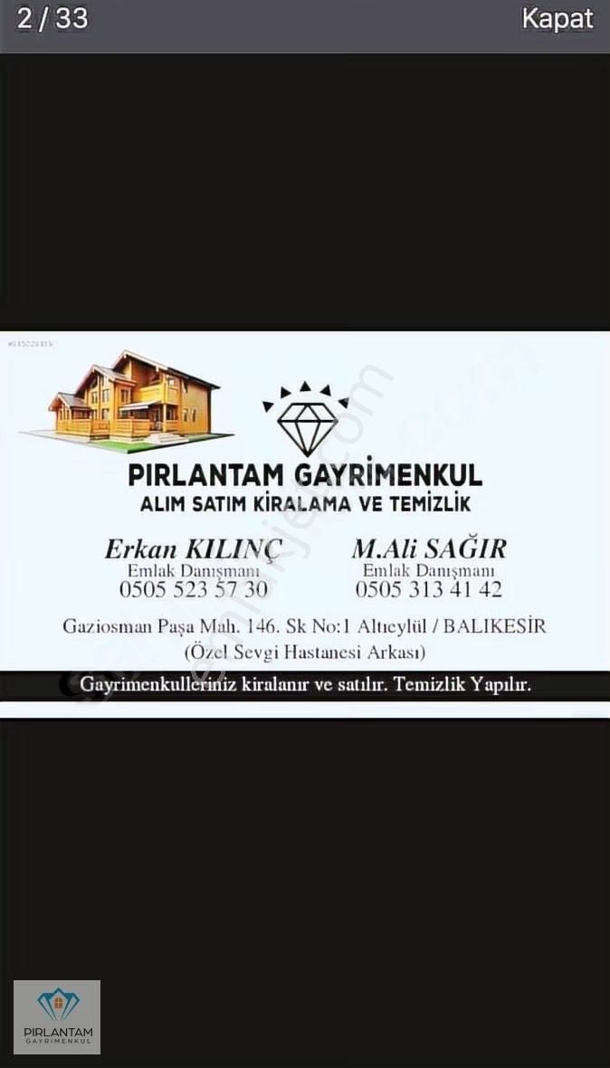 Balıkesir Gaziosmanpaşa Mh Kızmeslek Yanı 2+0 Pırlantam - Görsel 9