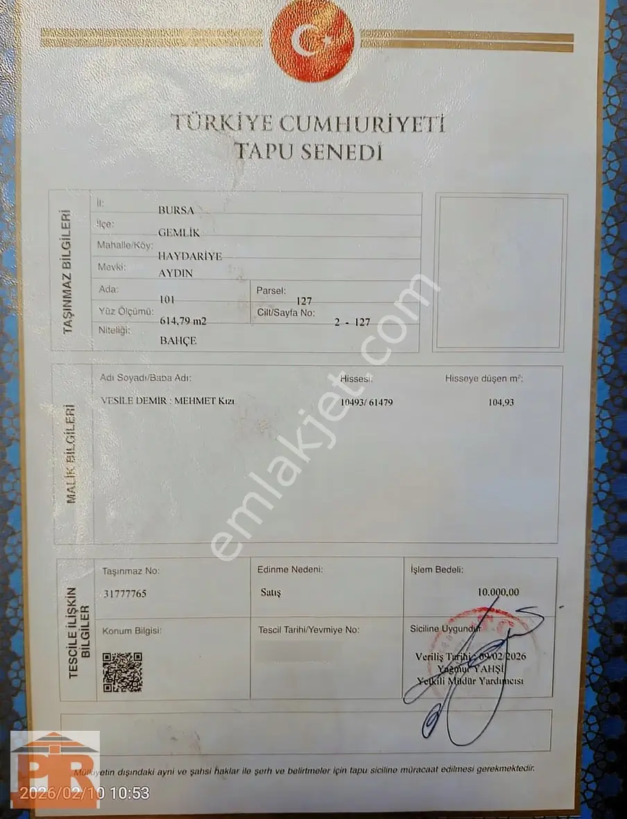 Haydariye Köyünde Merkezde Satılık Arsa
