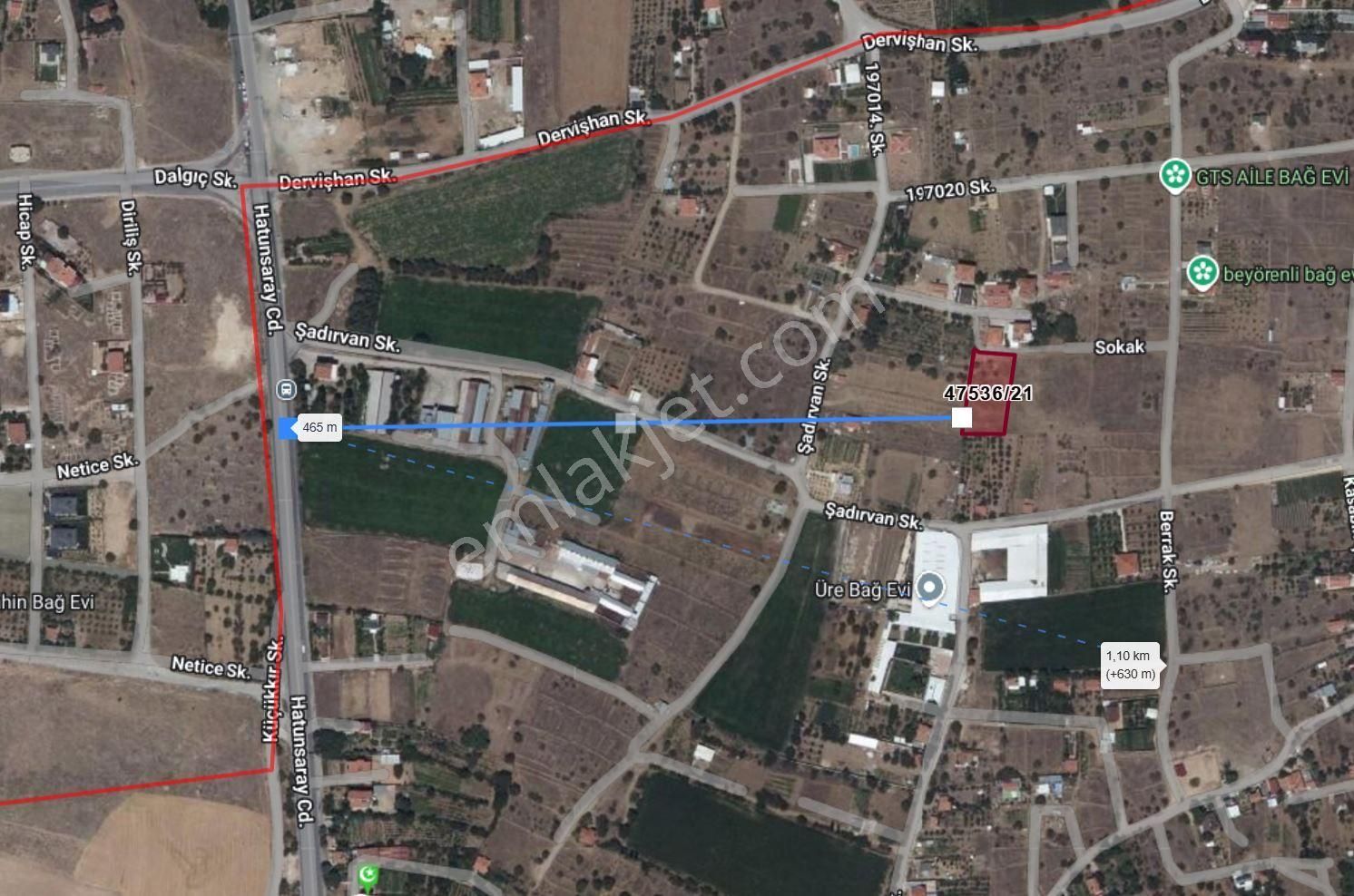 Karaca'dan Anayola Yakın Müstakil 1.618 M2 Bahçe