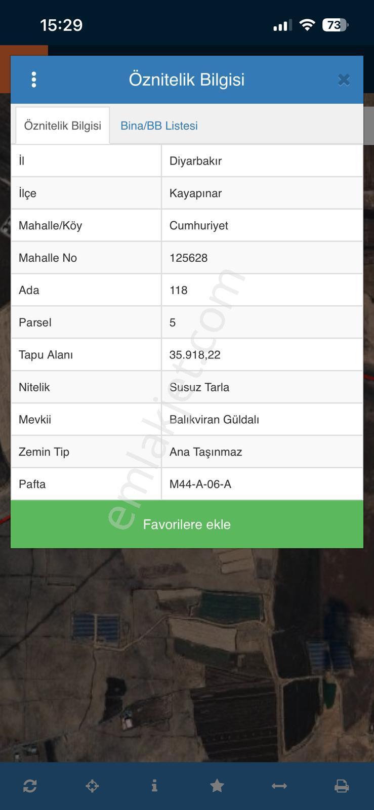 Diyarbakır Kayapınar Cumhuriyet Mahallesi’nde 36 Dönüm Müstakil Arsa – Stratejik Konumda - Görsel 3