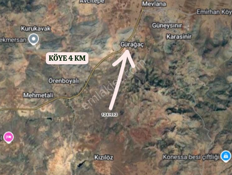 Konya Güneysınır Gürağaç Köyünde 1.519 M² Bağ Satılıktır - Görsel 4