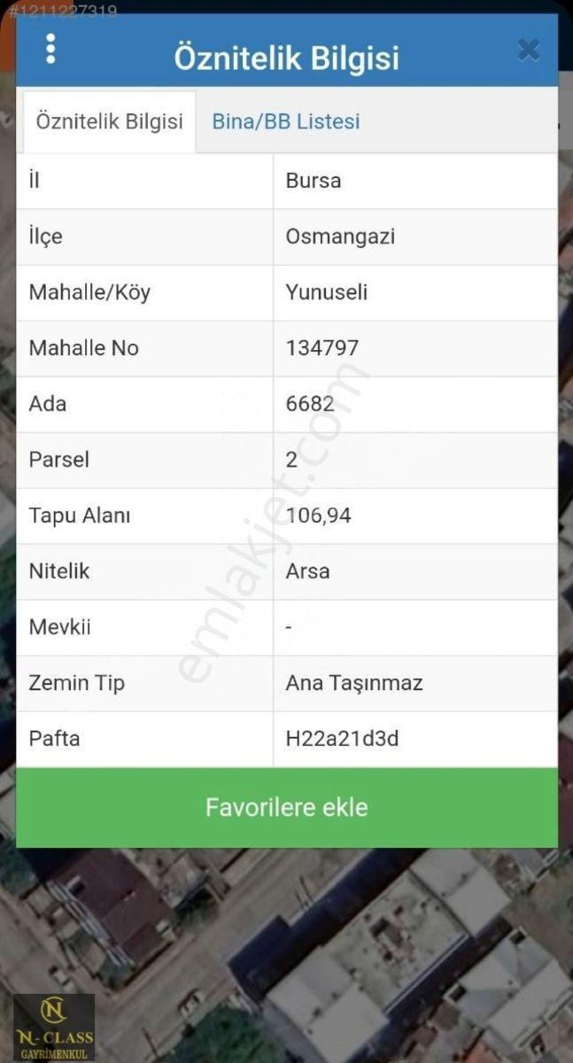 Bursa Osmangazi Yunuseli Satılık Konut İmarlı Arsa - Görsel 9