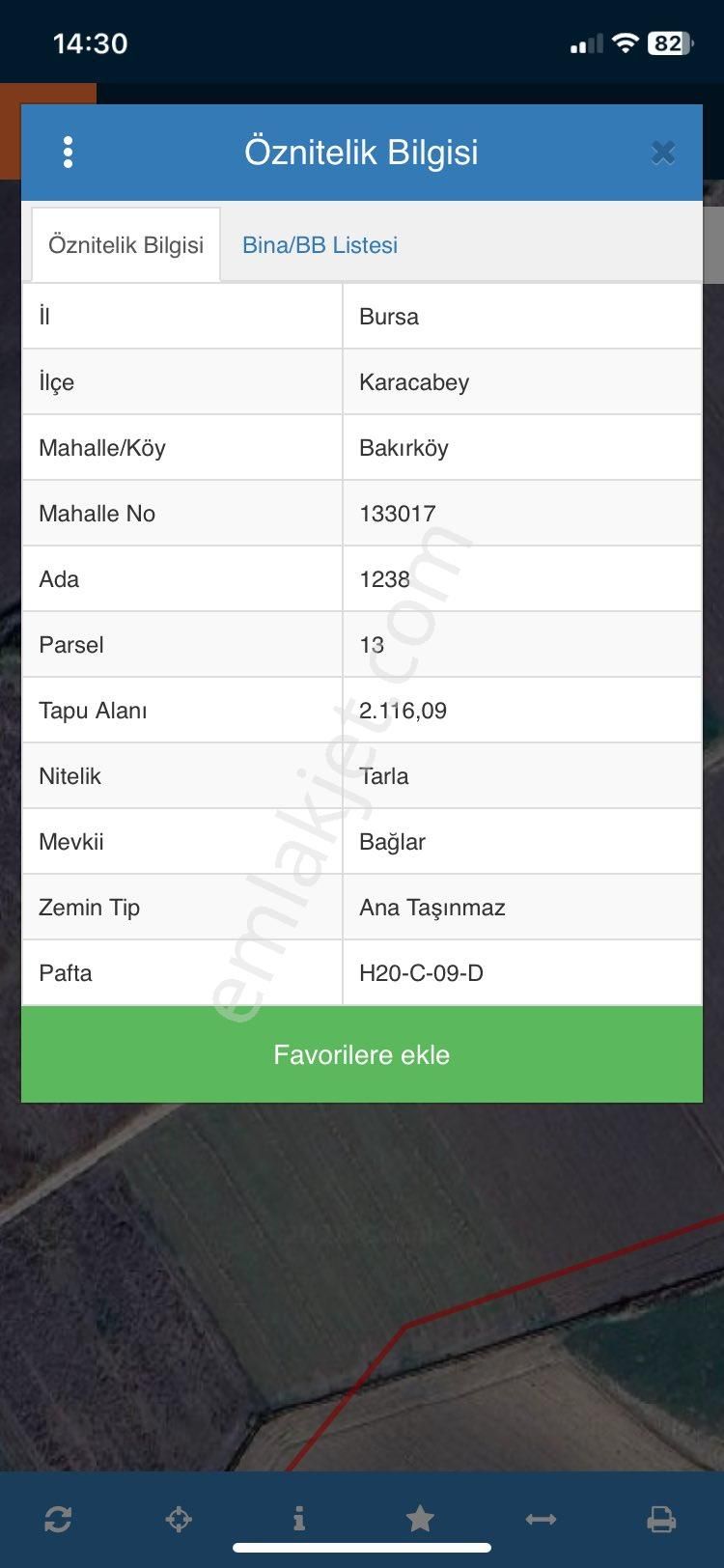 Karacabey Bakır Köyün`de Fırsat Arazi