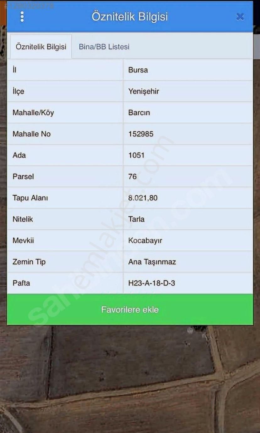 Yenişehir Barcın Dasatılık Tarla - Görsel 2