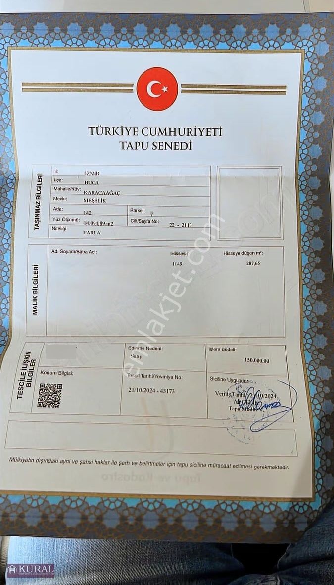 Buca Karacaağaç Hisse Tapulu Elektrik Su Oturmuş Sitede Manzara - Görsel 5