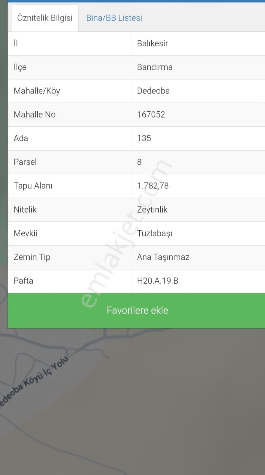 Bandırma Dedeobası Mahallesi Denize Yakın Satılık Zeytinlik