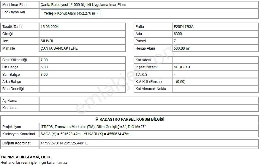 Sahibinden Silivri Çanta'da Satılık İmarlı, İnşaata Hazır Parsel - Görsel 9