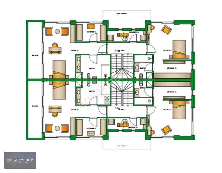 Realty World'den Döşemealtında Lüks 3+1 Havuzlu İkiz Villa - Görsel 9