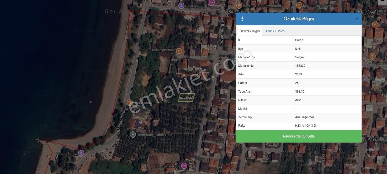 İznik, Selçuk Mahallesinde, Satılık Konut İmarlı Arsa