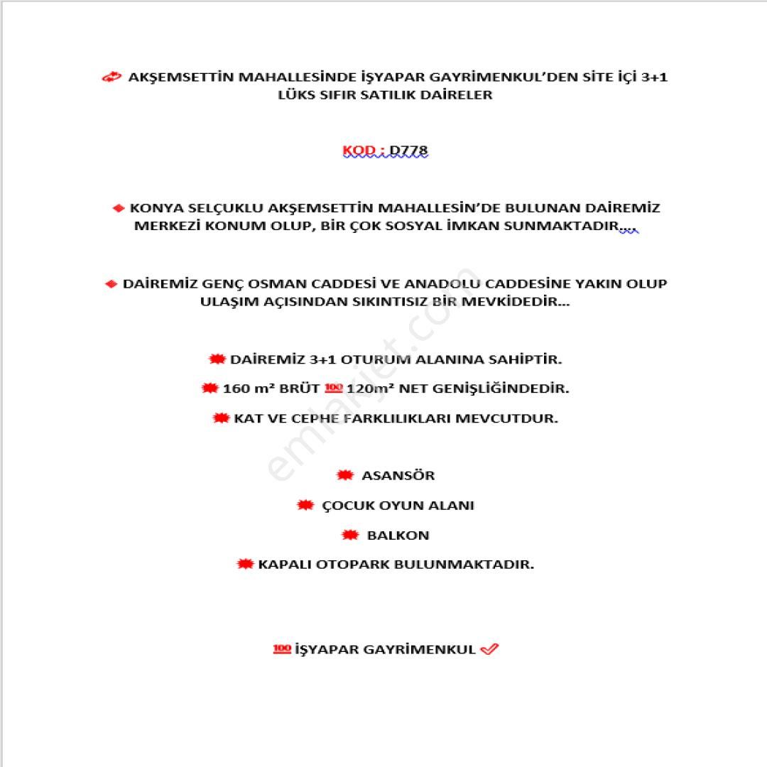 Akşemsettin Mahallesinde İşyapar Gayrimenkul’den Site İçi 3+1 Lüks Sıfır Satılık Daireler - Görsel 10