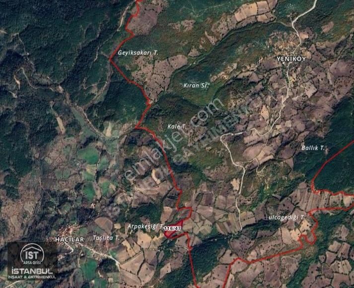 Çanakkale Yenice Yeniköy 9496m2 Tek Tapu Tarla Ana Caddeye Yakın - Görsel 3