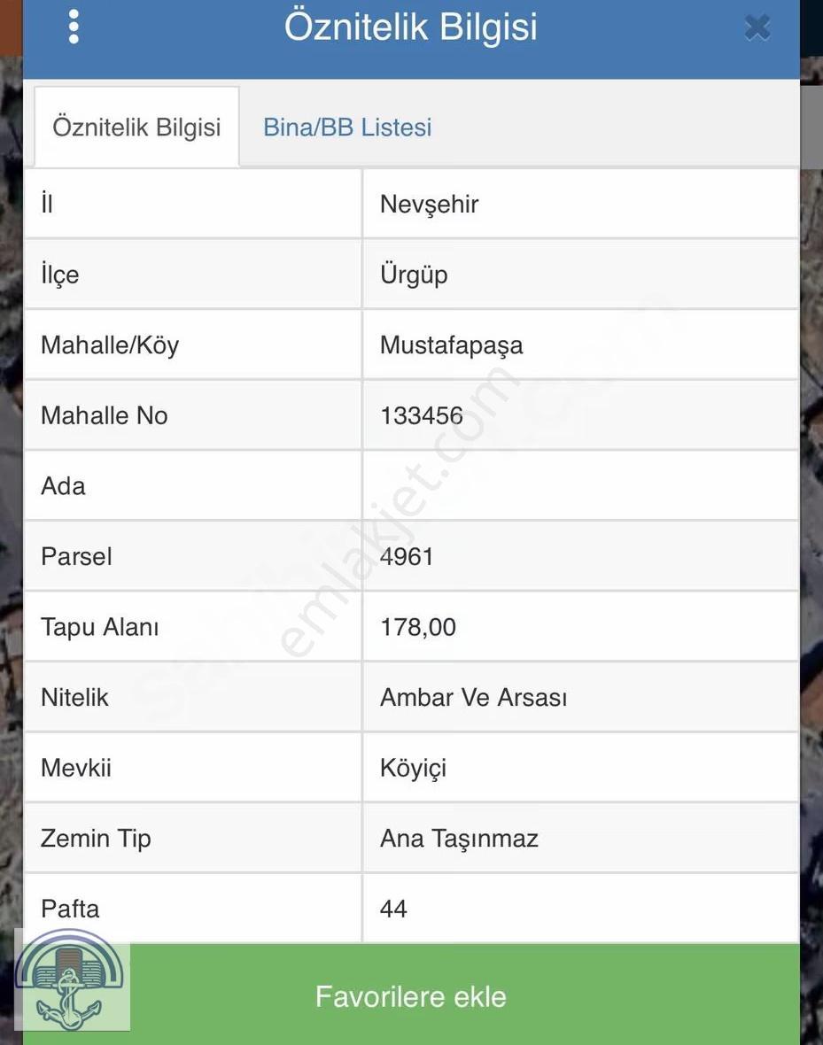 Mustafapaşa Köy İçinde Satılık 178 M2 Arsa Ve Ambar - Görsel 5