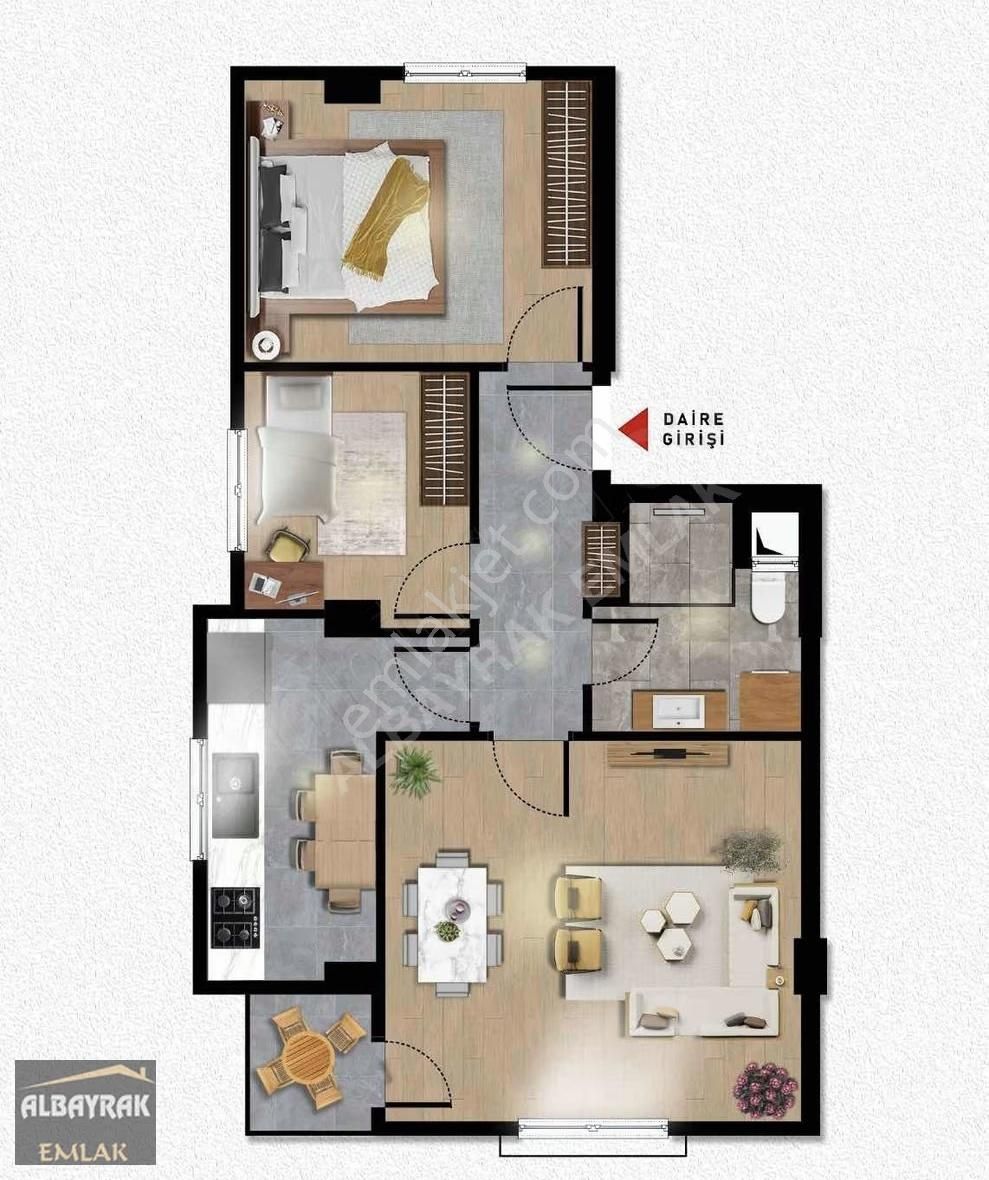 Albayraktan Proje Satışları/2+1 Sıfır/ön Cephe/yerden Isıtmalı - Görsel 3