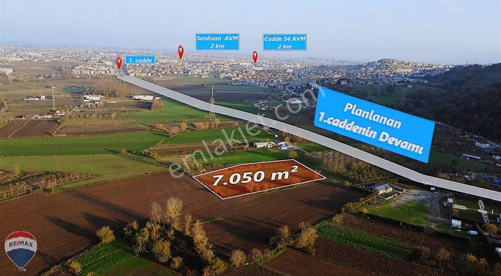 Satılık Tarla Sakarya Serdivan Selahiyede 7.049m2 Re/max Maviden - Görsel 17
