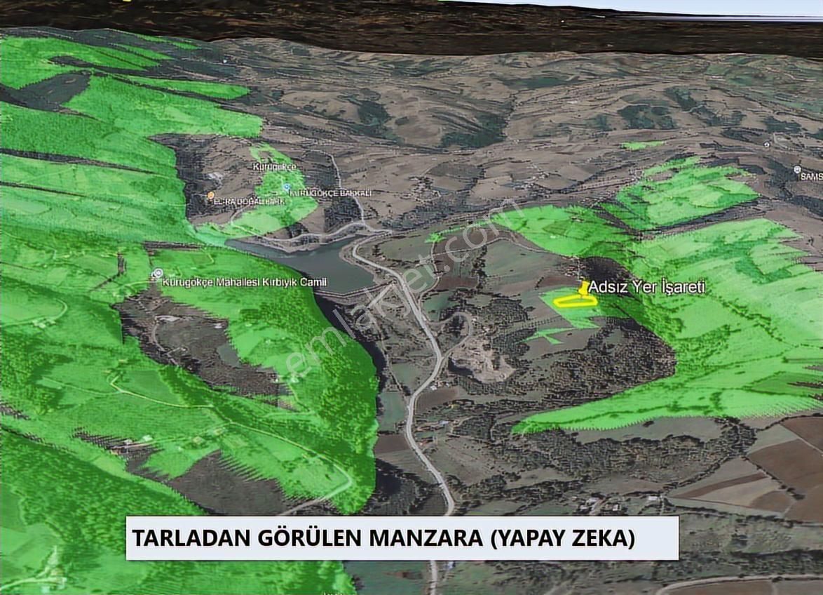 Kurugökçe' De Baraja Yakın Konumda Doğa Manzaralı Satılık Tarla - Görsel 3