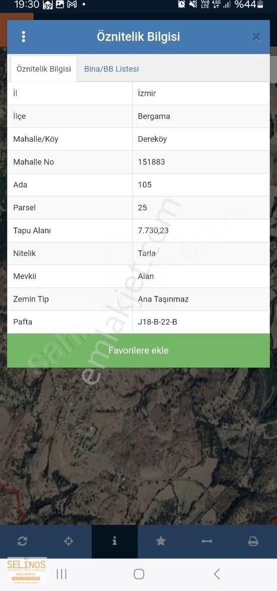 Bergama Dereköy 'de Asfalt Kenarında 7730 M2 Tarla - Görsel 2