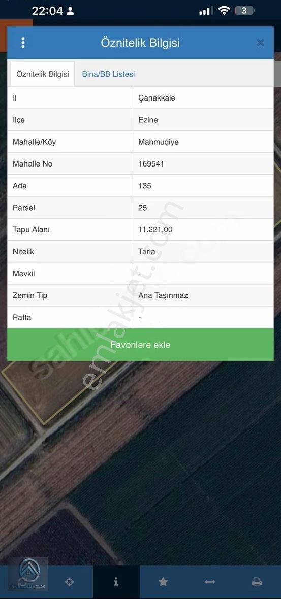 Çanakkale Ezine Mahmudiyede 11221 M2 Kadastro Yola Cepheli Tarla - Görsel 4