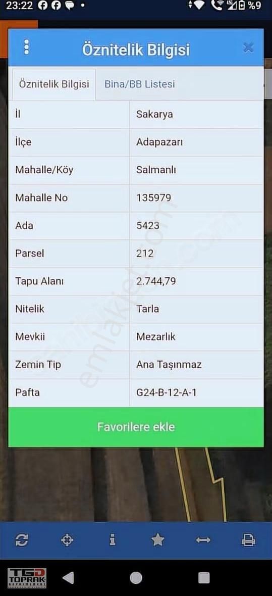 Sakarya Salmanlı 2744m² Daire Takaslı Tarla - Görsel 2