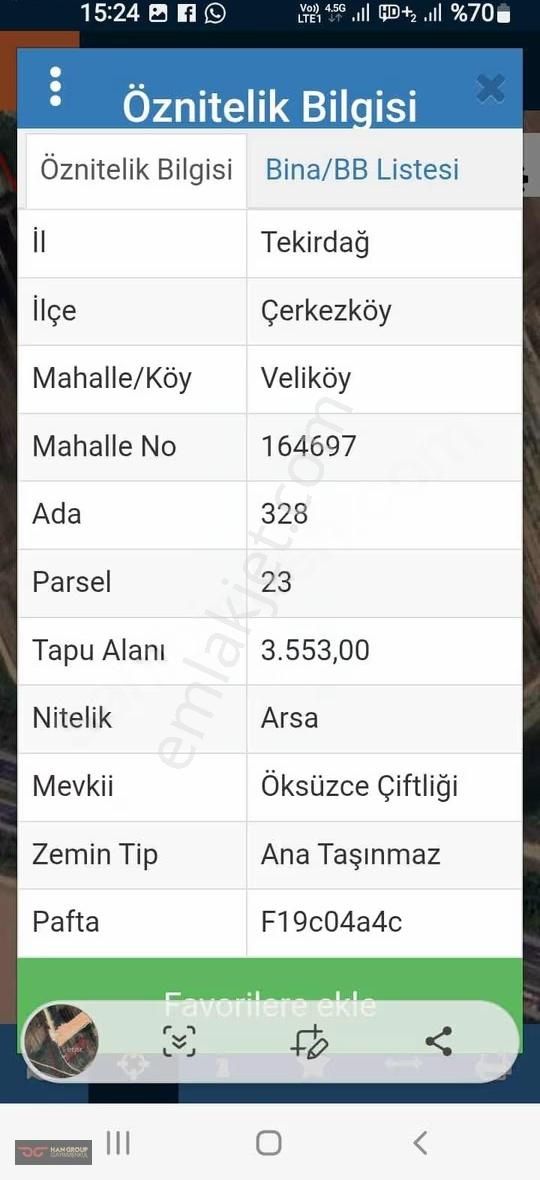 Çerkezköy Veliköy De Satılık Sanayi Arsası - Görsel 3