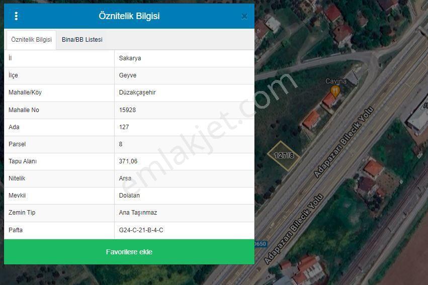 Geyve Alifuatpaşa Düzakçaşehir'de 371 M2 İmarlı Arsa - Görsel 23
