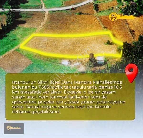 Silivri Danamandıra 7584m2 Satılık Tarla Yatırımlık Fırsat - Görsel 3