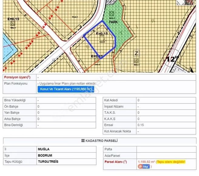 T.reis Yalı Deniz Manzaralı Satılık İmarlı Arsa