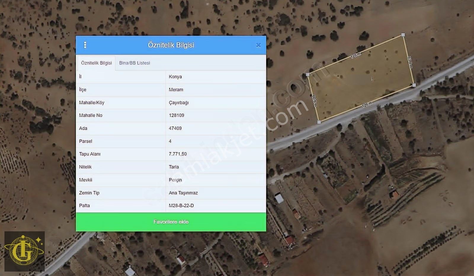 İkoniyum'dan Meram Çayırbağında Satılık 7771,50 M2 Fırsat Tarla