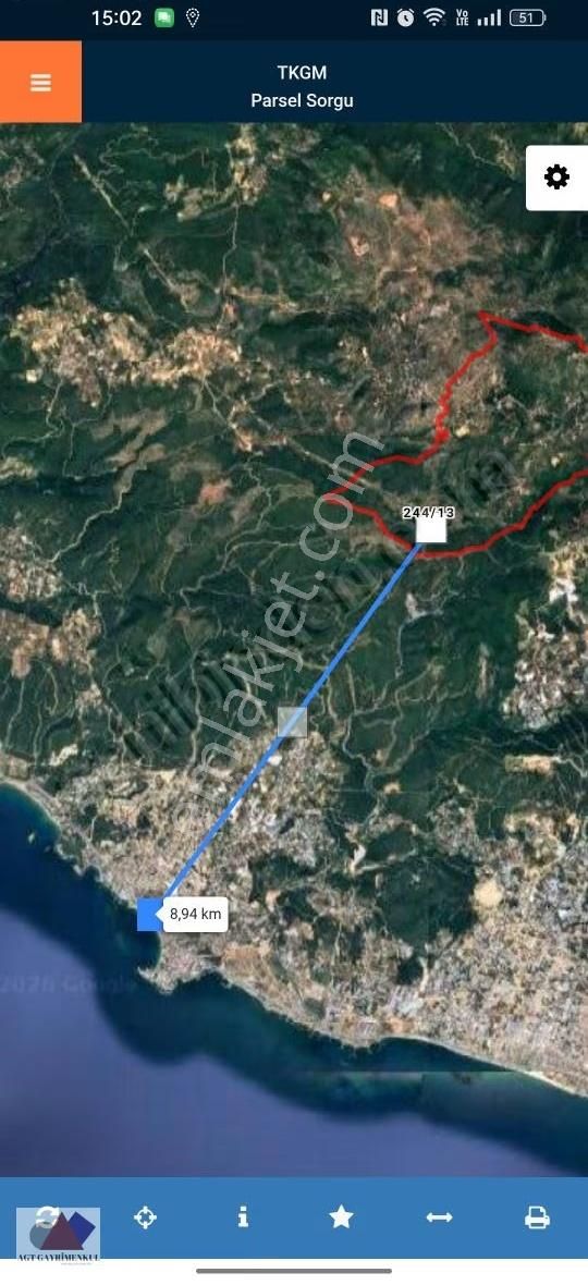 Antalya Alanyada Yatırımlık Tek Tapu Arsa - Görsel 3