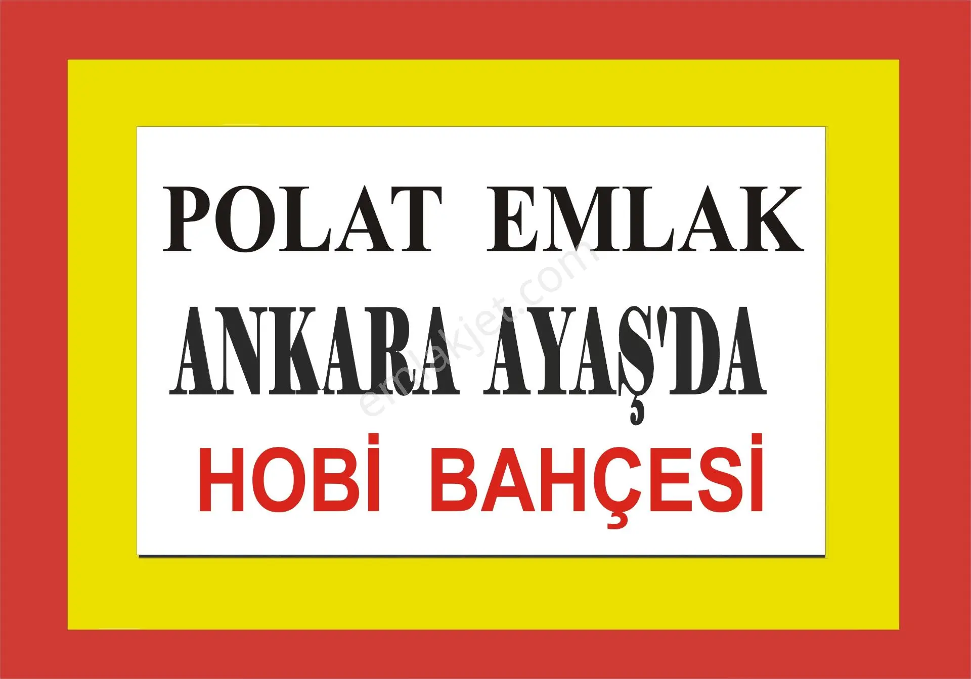 Ayaş Göklerde Elektrik Su Yol Telörgü Kontynır'li Hobi Bahçesi Polat Emlaktan