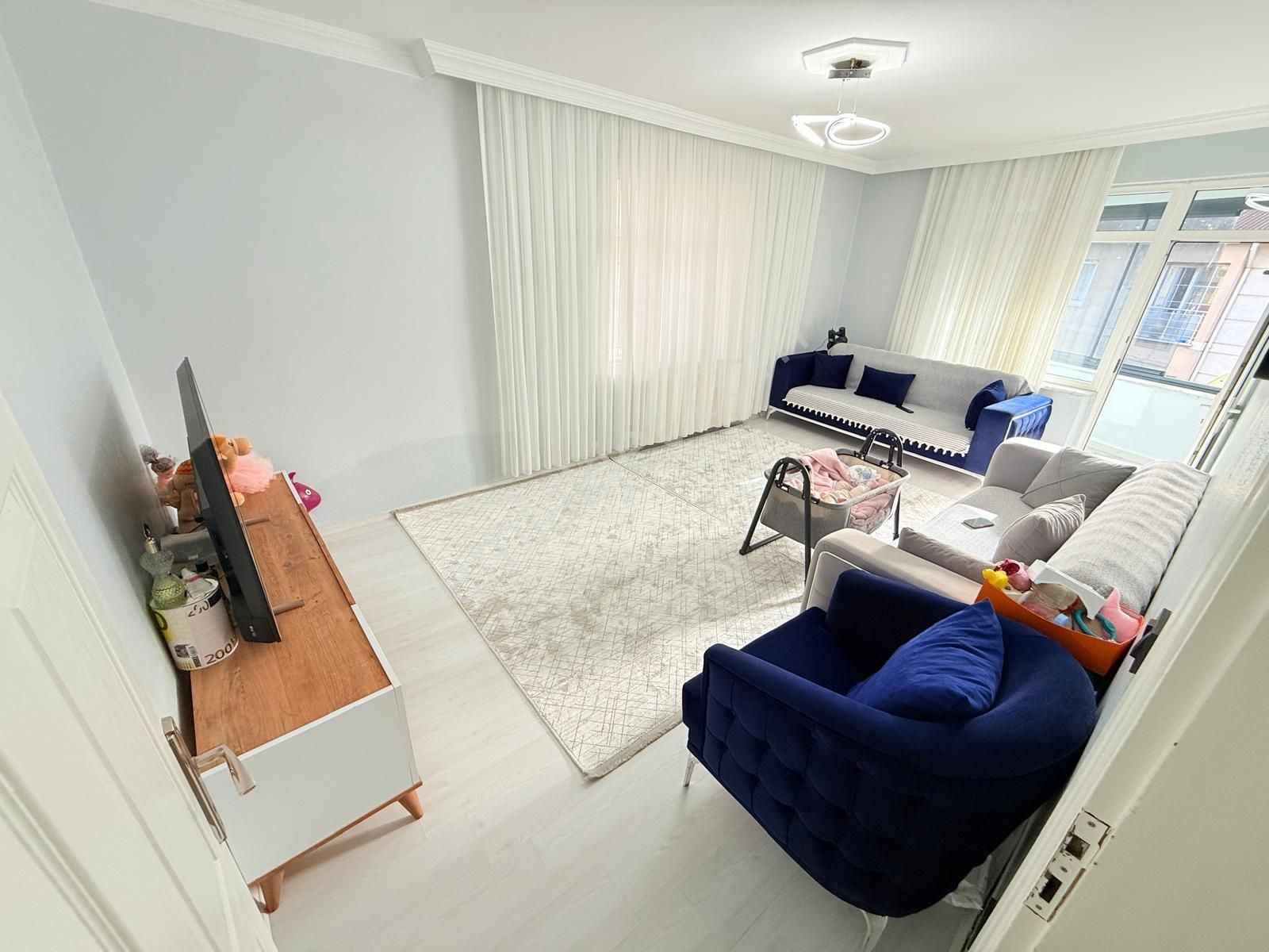 Pusula İnşaat'tan Esentepe Mah. 2+1 110m2 Satılık Köşe Başı Ara Kat - Görsel 3