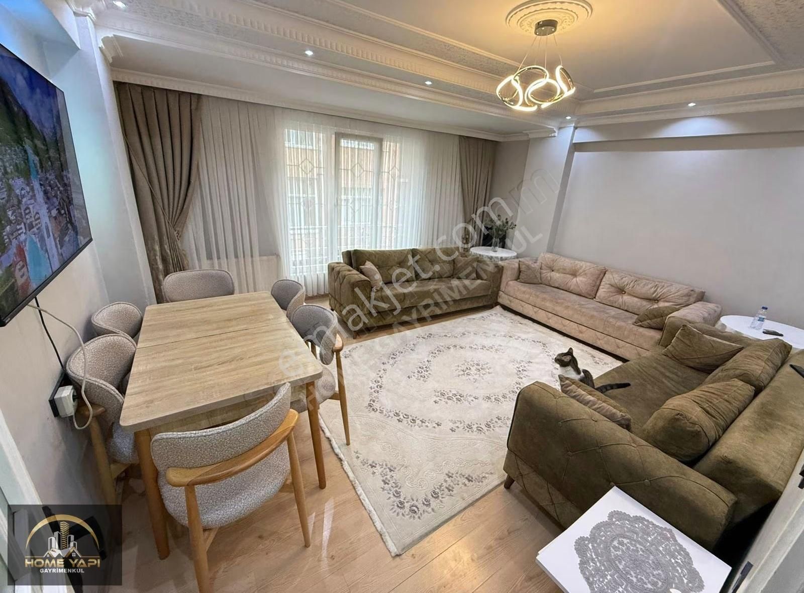 Home'dan İsmetpaşa Mah'de 110m² Efsane 2+1 Balkonlu 1.kat Daire.