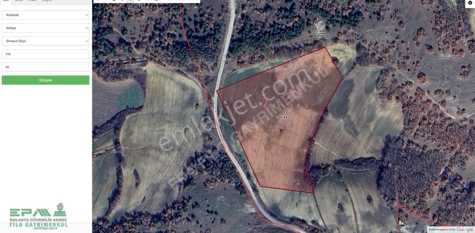 Kırklareli Kofçaz Elmacık 28.940 M2 Asfalta Cephe Tarla !