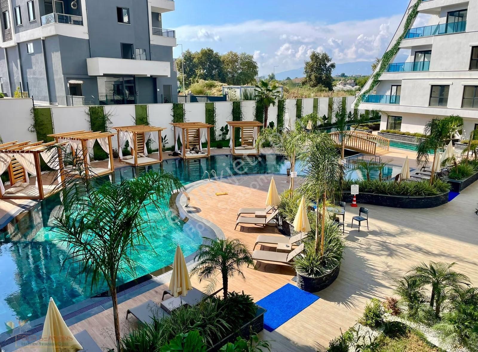 Mahmutlar Green Ocean'da Satılık 2+1 Eşyasız Doğa Manzaralı - Görsel 33
