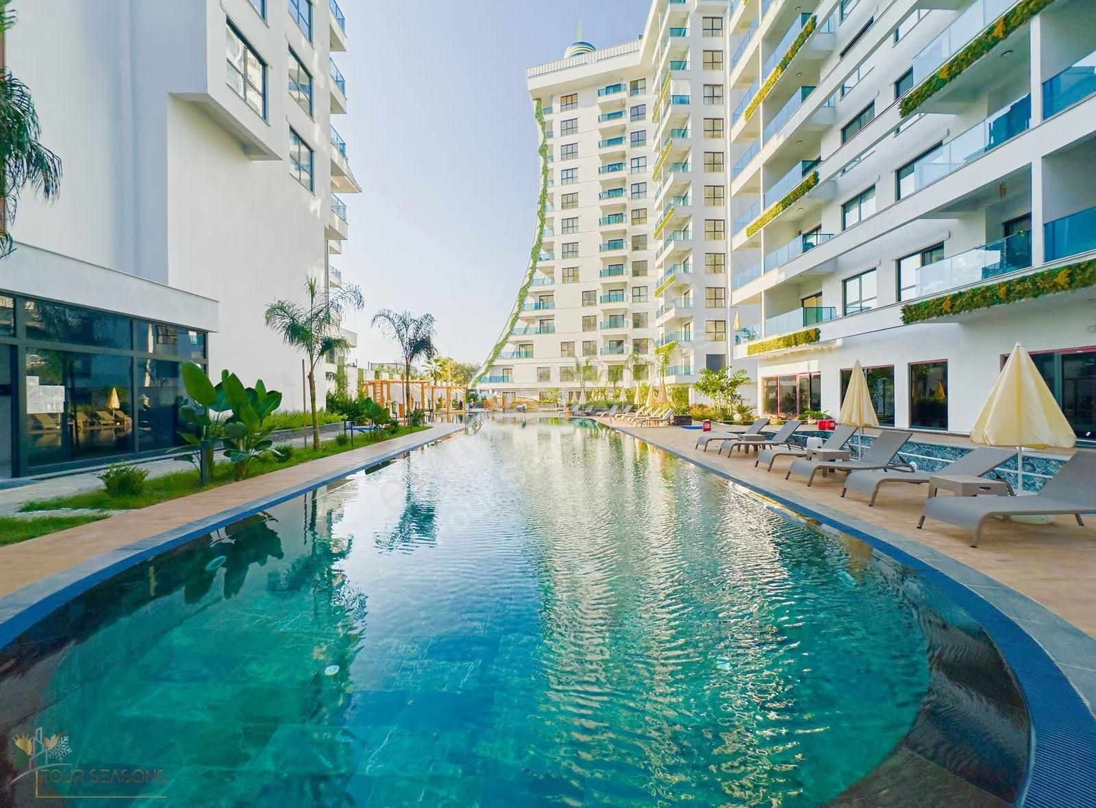 Mahmutlar Green Ocean'da Satılık 2+1 Eşyasız Doğa Manzaralı - Görsel 27