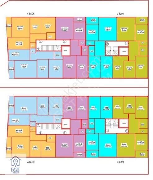 Yunuseli'de Projeden Satılık 2+1 3+1 Daireler - Görsel 13