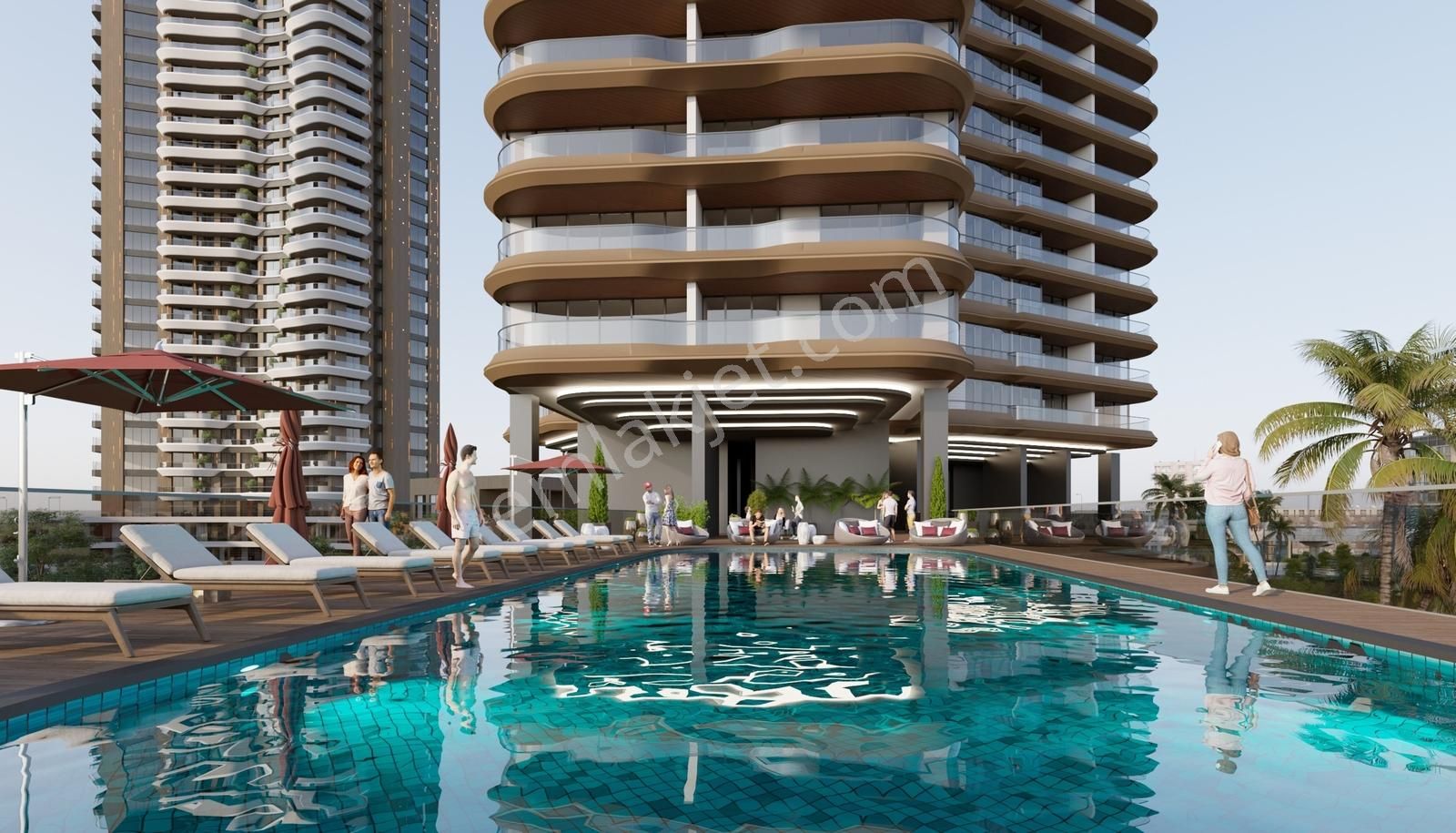 Folkart Nova'da *deniz Ve Peyzaj Manzaralı* 1+1 Kiralık Daire - Görsel 8