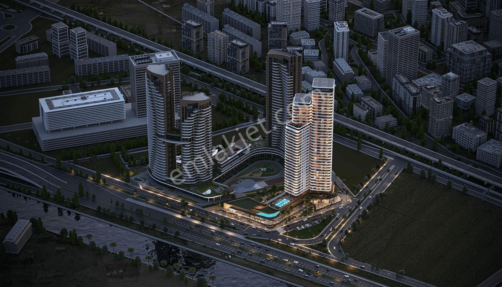 Folkart Nova'da *deniz Ve Peyzaj Manzaralı* 1+1 Kiralık Daire - Görsel 11