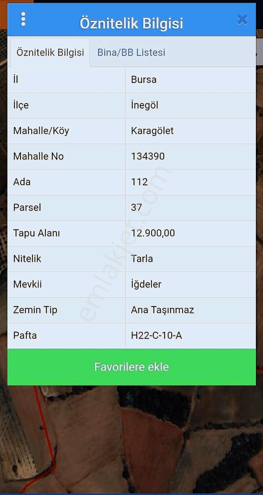 Bursa İnegöl Karagölet Osb Planında Acil Yatırımlık Tarla - Görsel 2